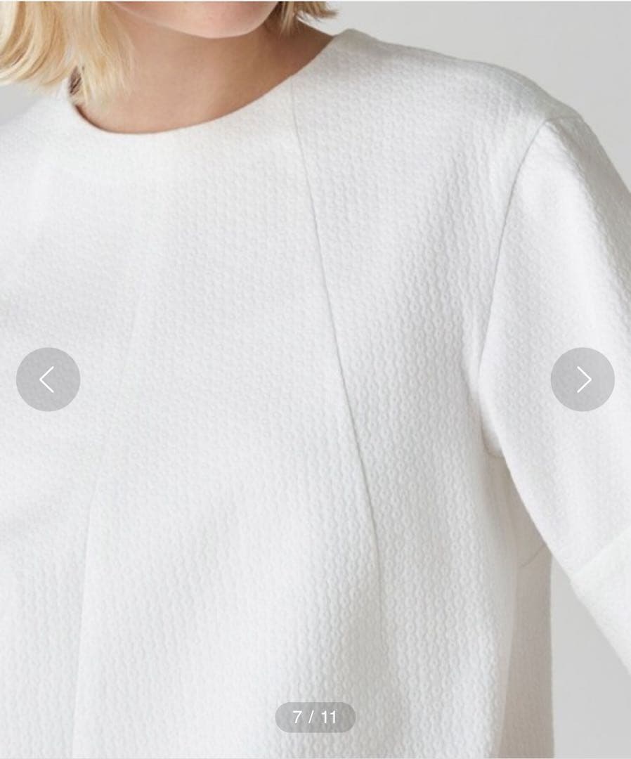 【美品】TOMORROWLAND ポワンピケ クルーネックブラウス