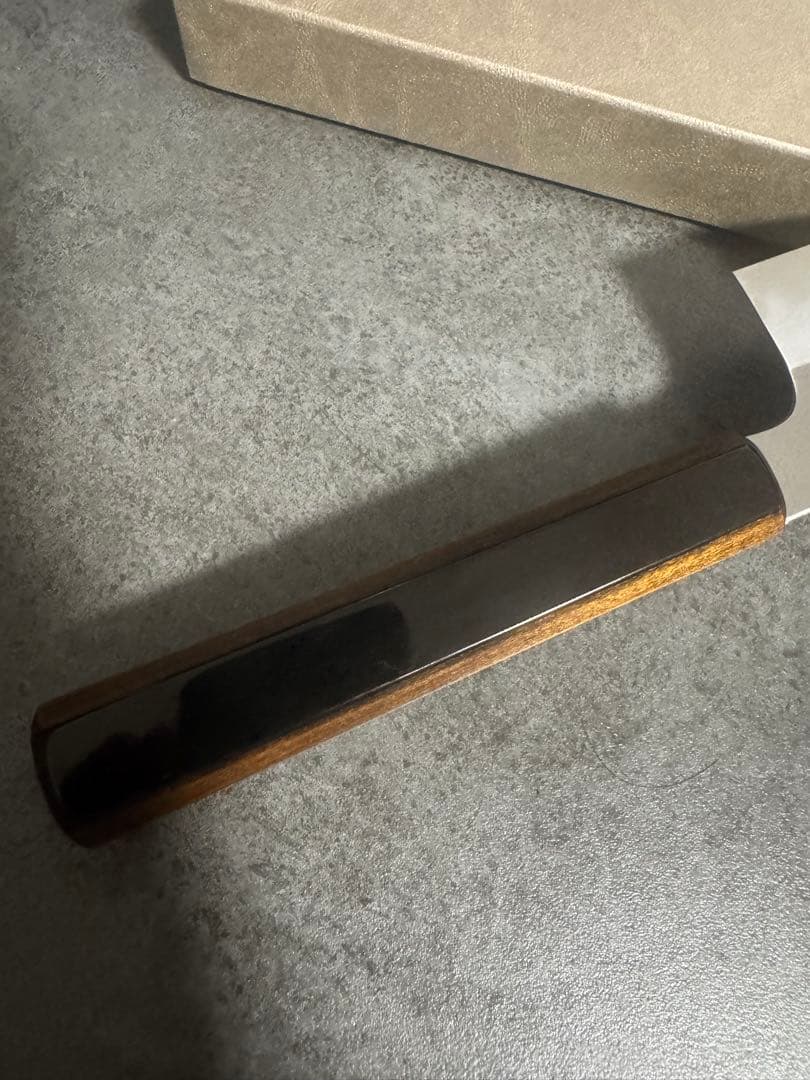 【極美品】包丁 界一文字光秀 煌　青一鋼　黒　黒呂柄 和式牛刀