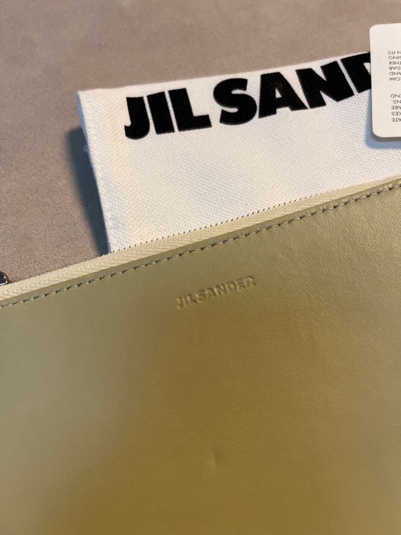 新品ジルサンダーL字型ジップレザーケース