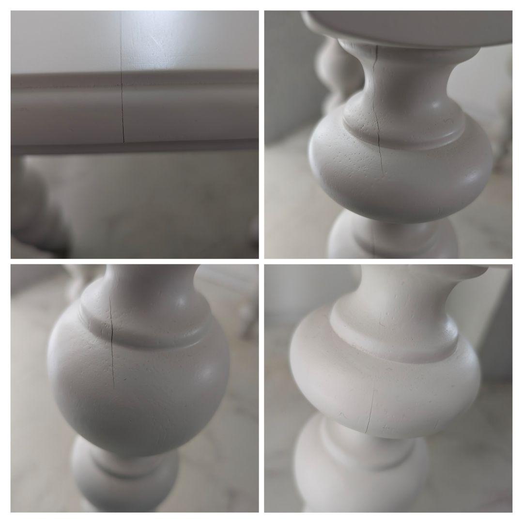 USED フレンチアンティークデザイン ミニ サイドテーブル マットホワイト