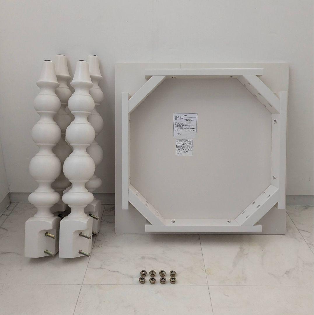 USED フレンチアンティークデザイン ミニ サイドテーブル マットホワイト