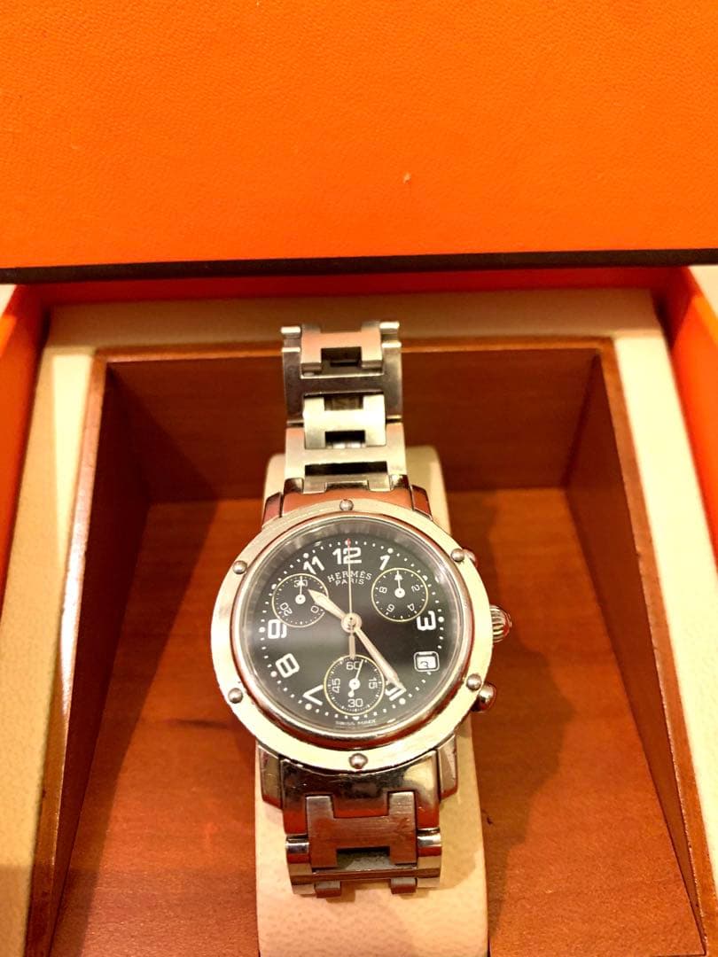希少　HERMES エルメス  クリッパー　レディース　腕時計　シルバー