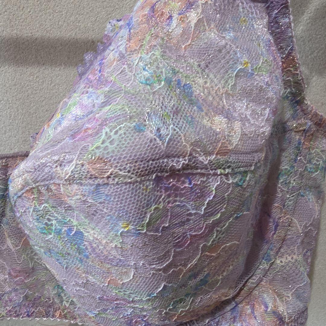 ダイアナライトジェンヌクール　パープル 3/４カップブラ　E1００タグ付き新品