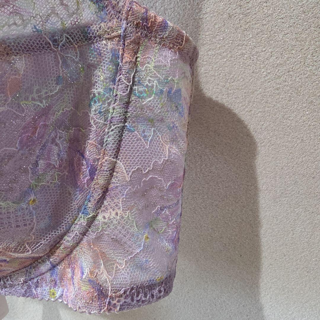 ダイアナライトジェンヌクール　パープル 3/４カップブラ　E1００タグ付き新品