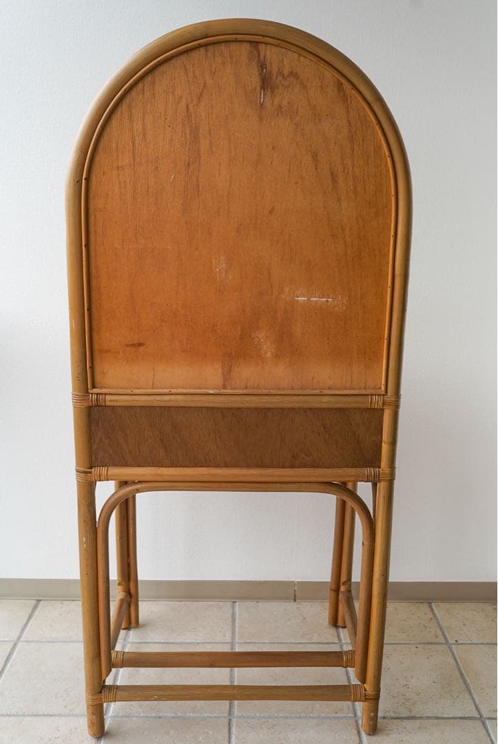 ラタン製アーチ型ドレッサー・鏡台