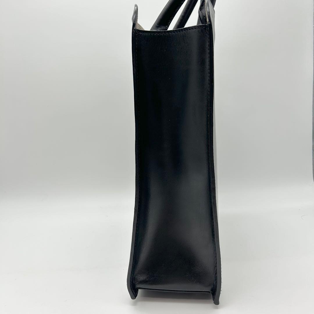 土屋鞄 ブラックヌメ カウレザー ブックトート A4可 黒 ハンドバッグ