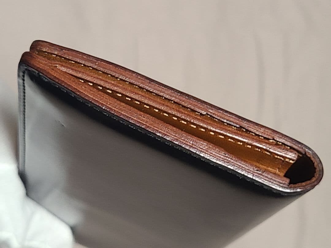 【美品】土屋鞄コードバン長財布 札入れ ブラック 専用箱 保存袋 冊子付