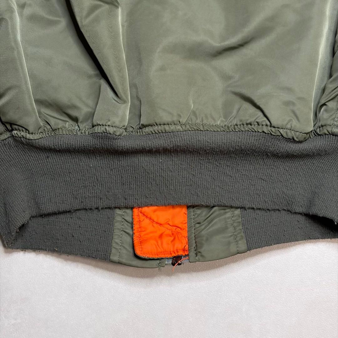 【美品】 USA製 80s アルファインダストリーズ MA-1 カーキ M
