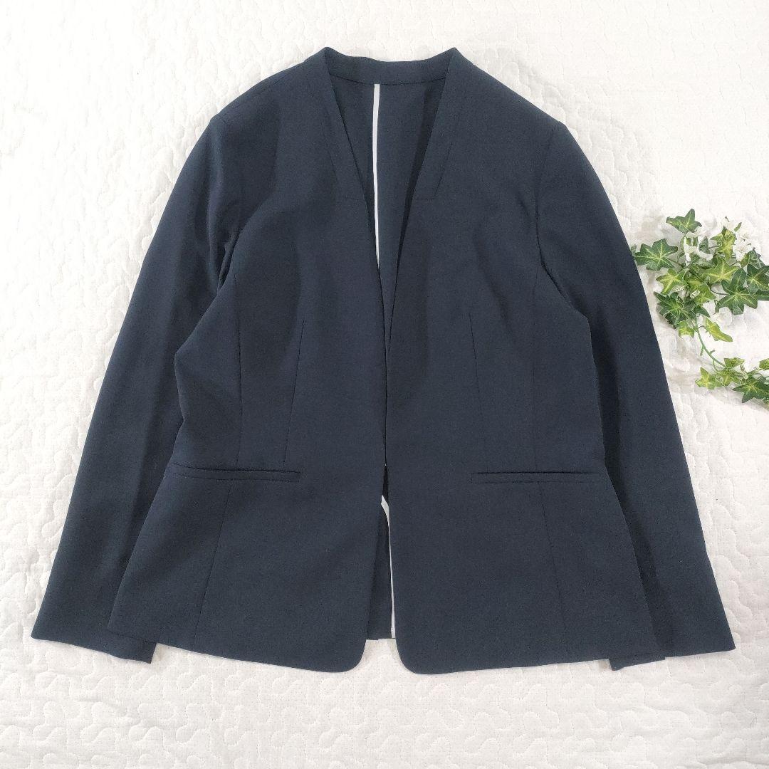 美品✨LES MUSE　セットアップ　ウォッシャブル　ノーカラージャケット13号