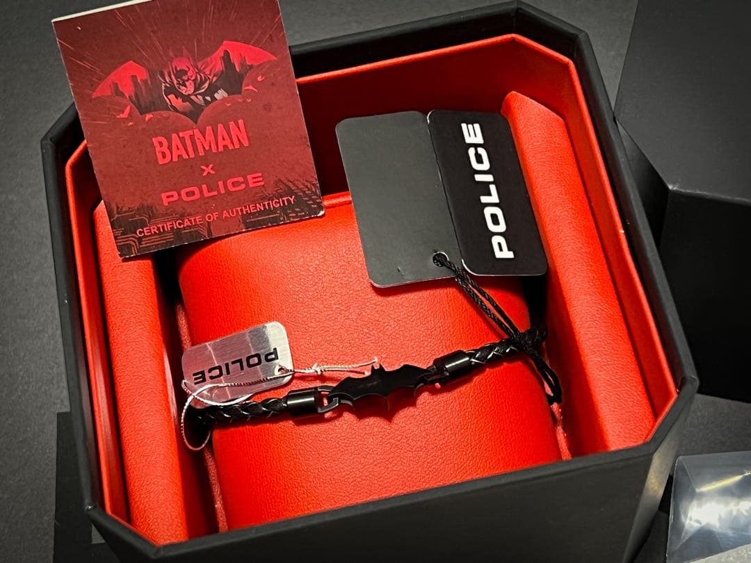 POLICE×BATMAN ステンレス ブレスレット BATMAN専用BOX付き