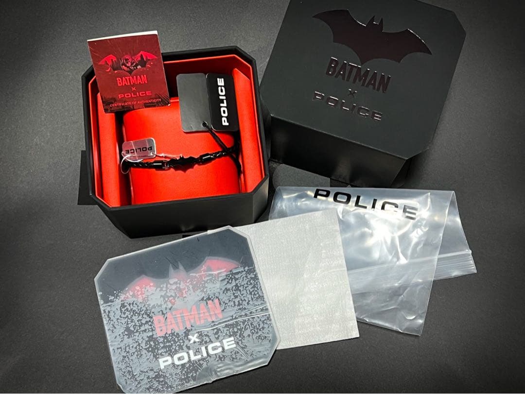 POLICE×BATMAN ステンレス ブレスレット BATMAN専用BOX付き