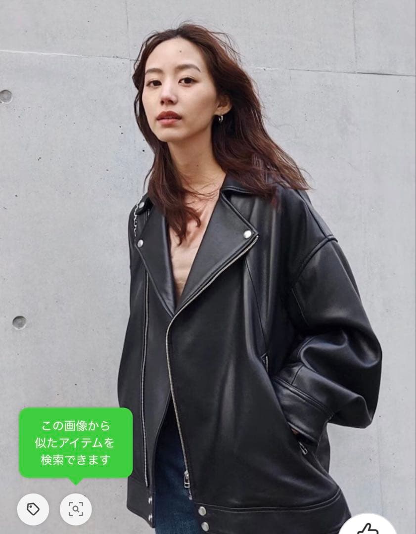 MOUSSY LEATHER OVER RIDERS ライダースジャケット
