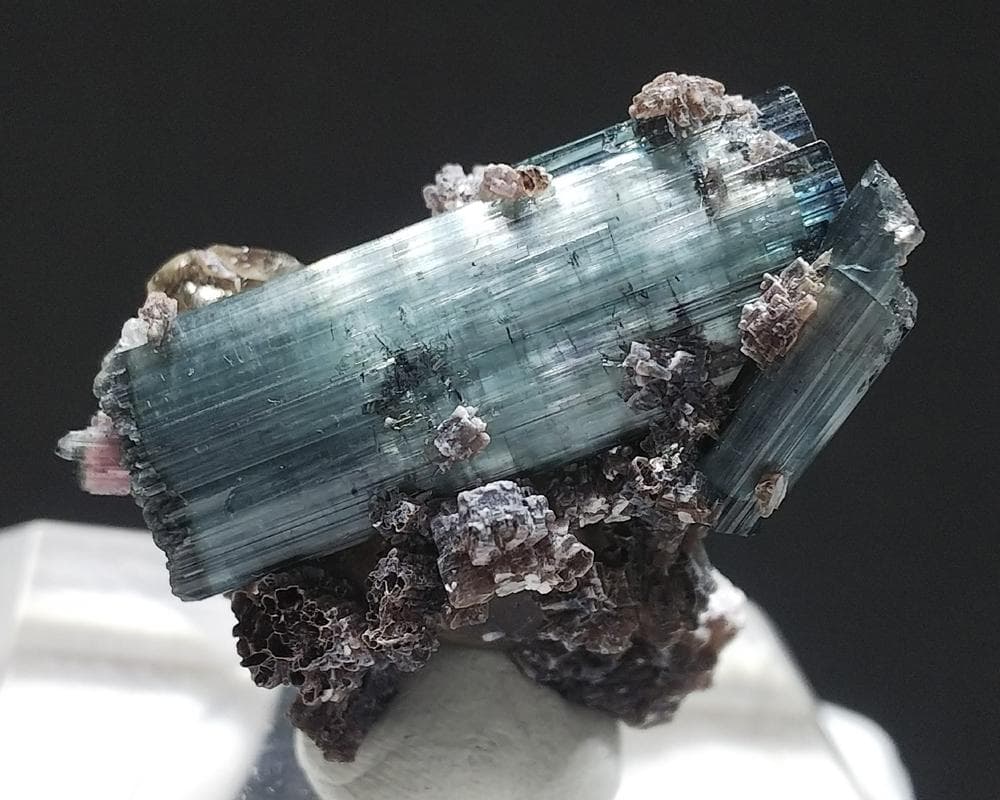 306 エルバイト トルマリン with レピドライト＆クォーツ ブラジル産