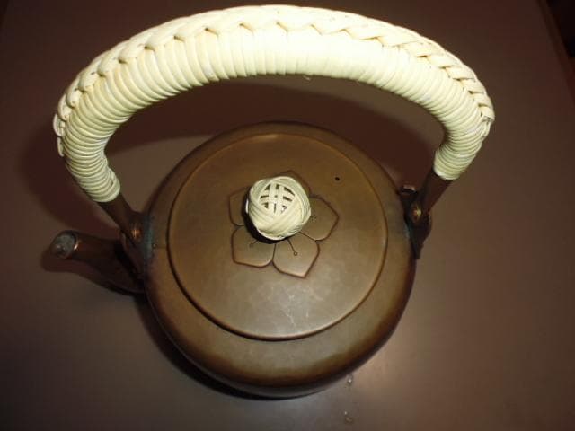 中古　京都　有次　銅やかん＊薬缶2.2Lくらい。茶沸かし