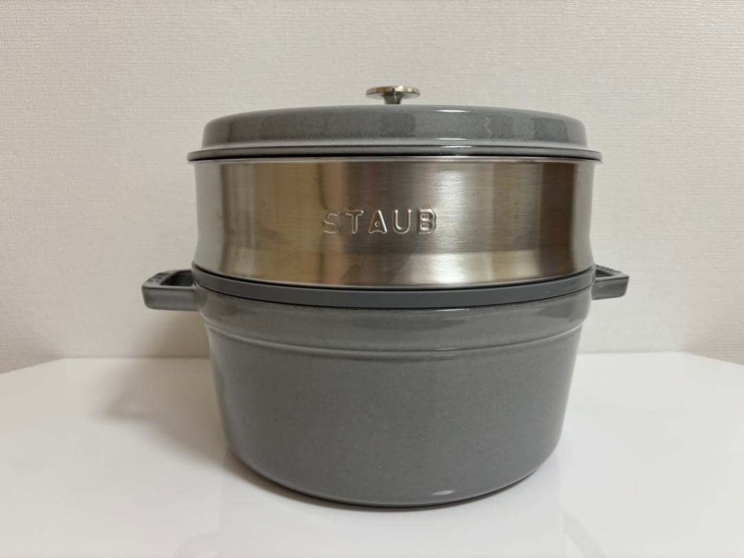 【ストウブStaub 26cm】ピコココット グレー スチーマーセット
