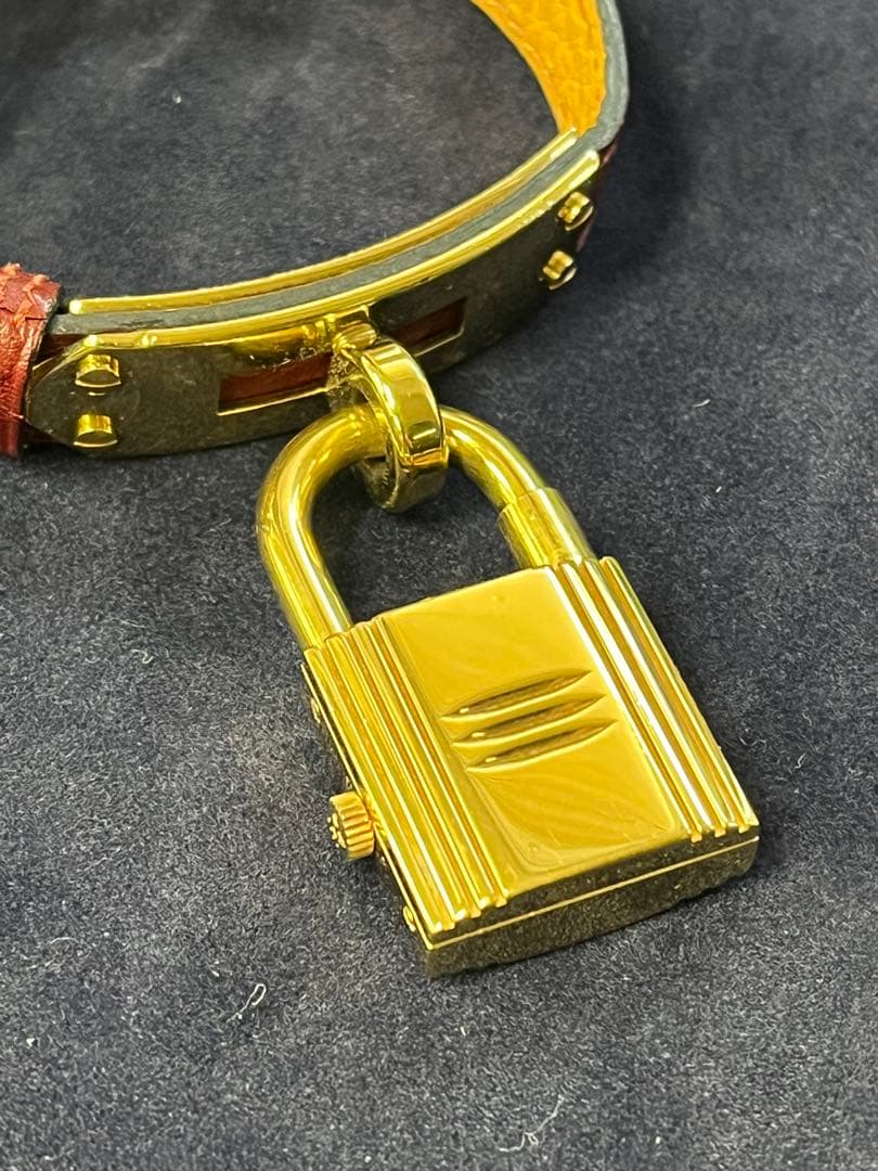 HERMES ケリーウォッチ ヴィンテージ 赤文字盤 動作未確認 ボルドー