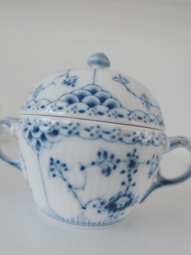 ロイヤルコペンハーゲン ブルーフルーテッドシュガーボウル