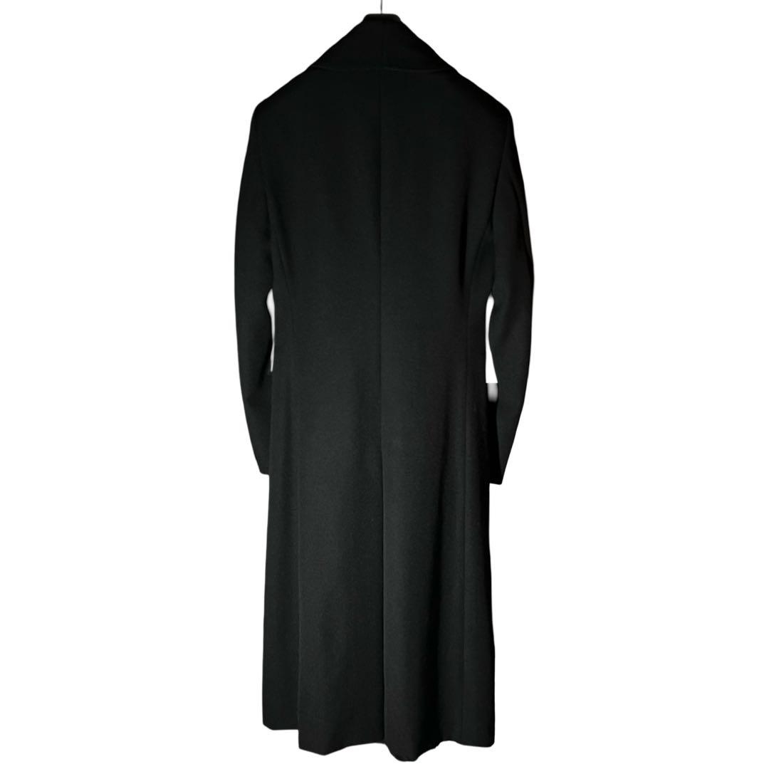 AD2022 22AW ノマド期 ウールロングショールカラーコート 黒