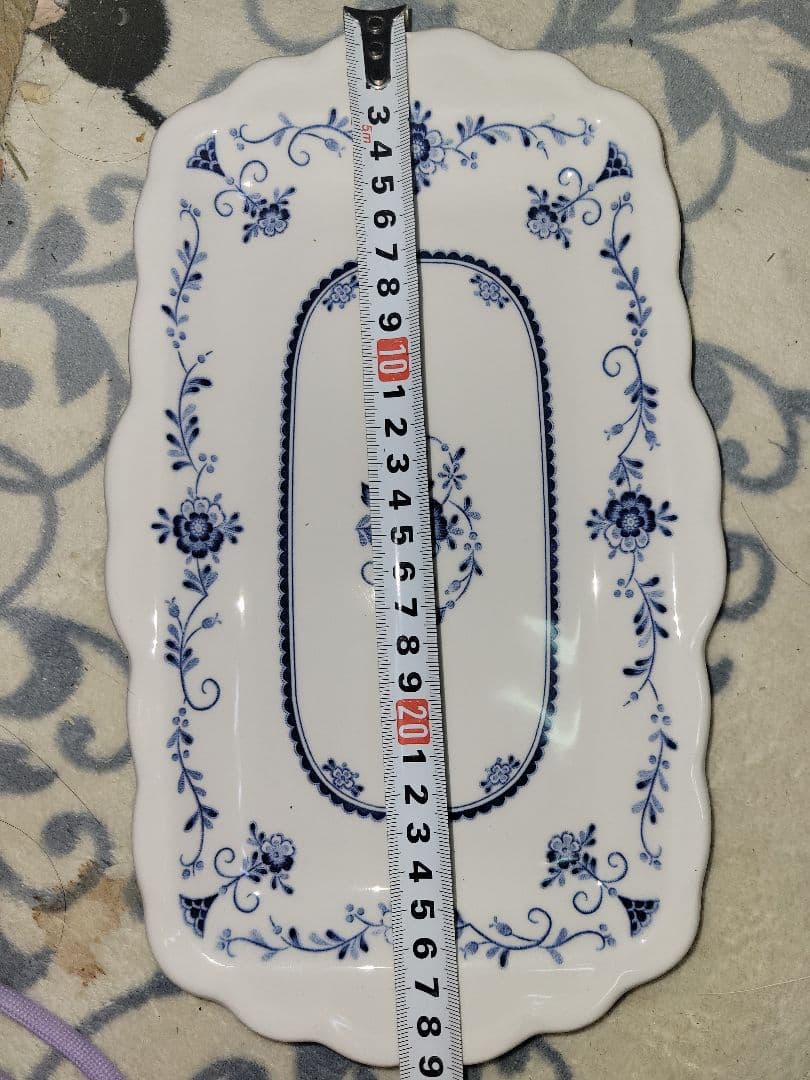 NIKKO 青い花模様 長方形皿 12枚セット