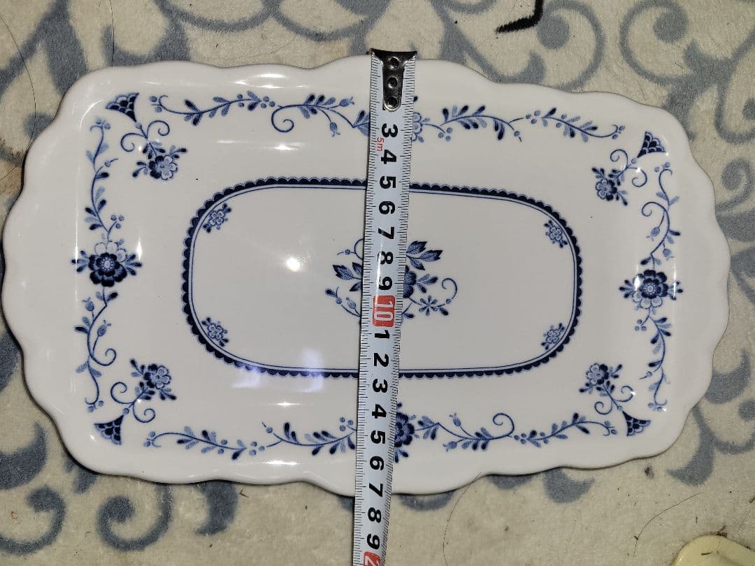 NIKKO 青い花模様 長方形皿 12枚セット