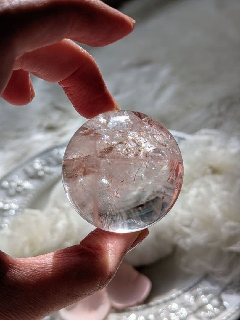 土日限定価格　♡ピンクアゼツライト（通称） ピンククリアクォーツ　スフィア♡