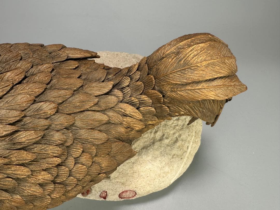 台湾陶磁　作家品　郭金蒼　在銘　鶏　置物　縁起物