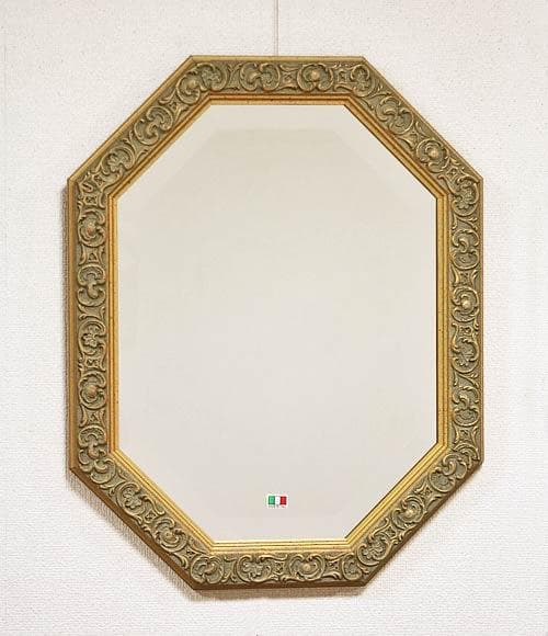 イタリアミラー 八角形 ゴールド ベルトッツィ アンティーク 808616