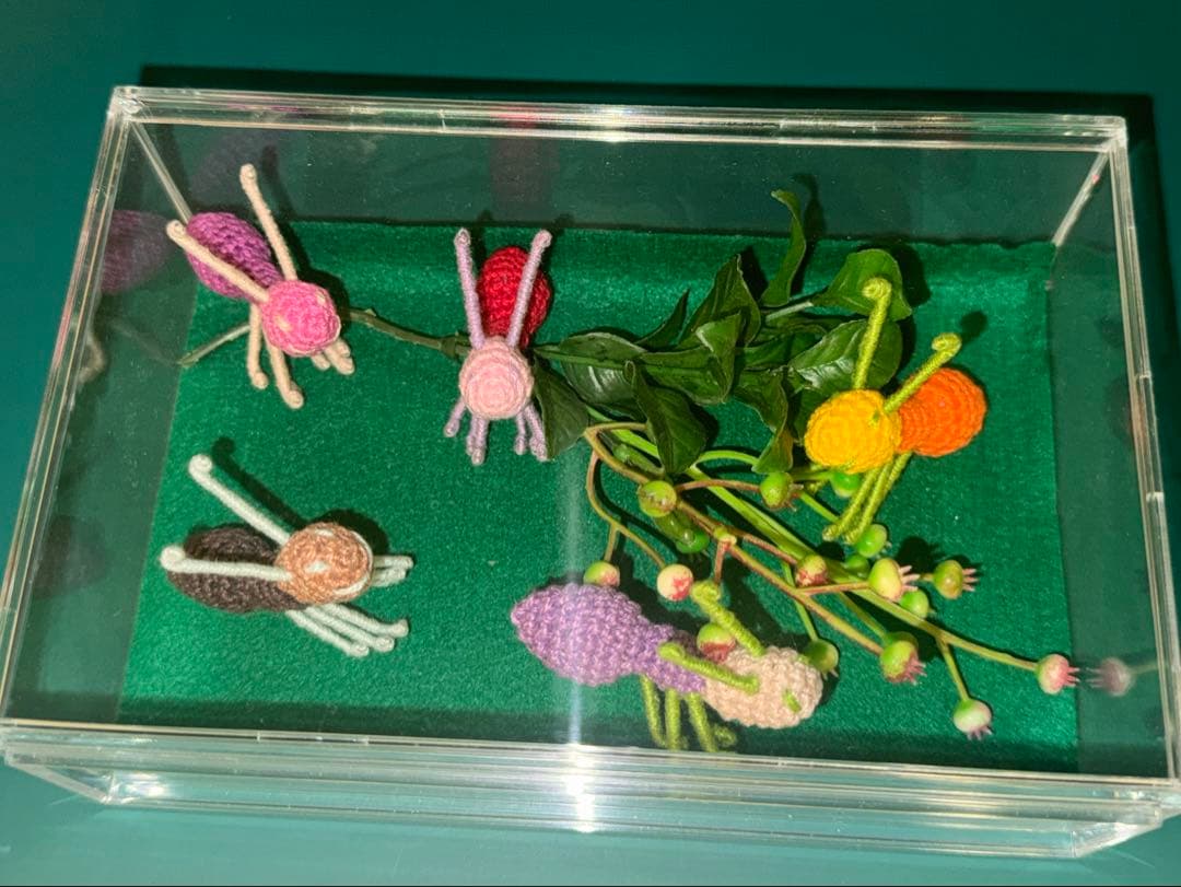 ハンドメイド クロシェ編み アリ 5体セット インテリア アート作品