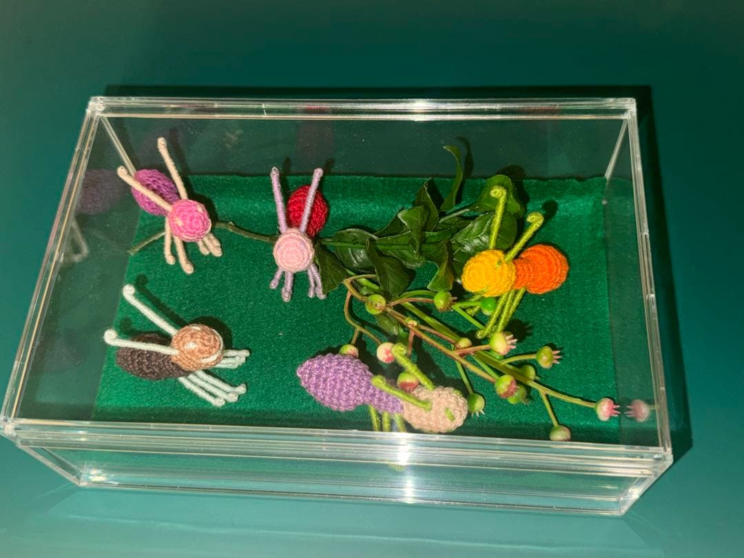 ハンドメイド クロシェ編み アリ 5体セット インテリア アート作品