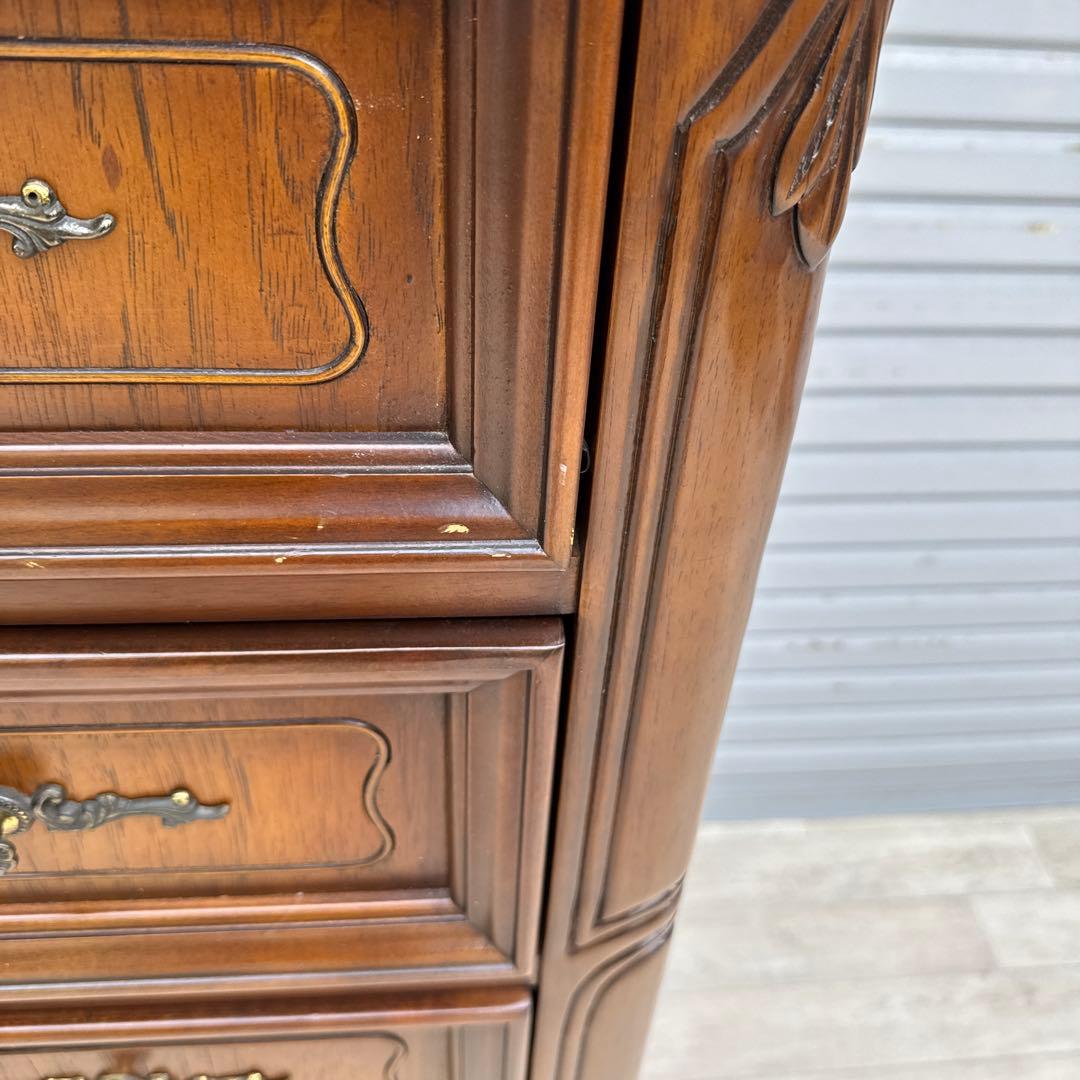 アンティーク調 チェスト 5段レリーフ ヨーロッパ