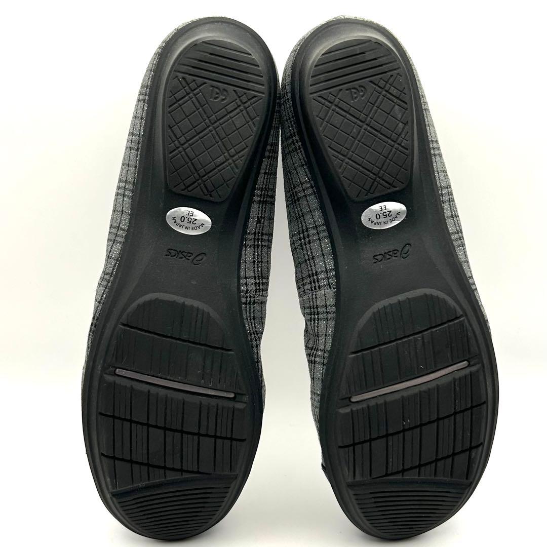 未使用級✨ ASICS WALKING 【25㎝EE】 バレエシューズ グレー