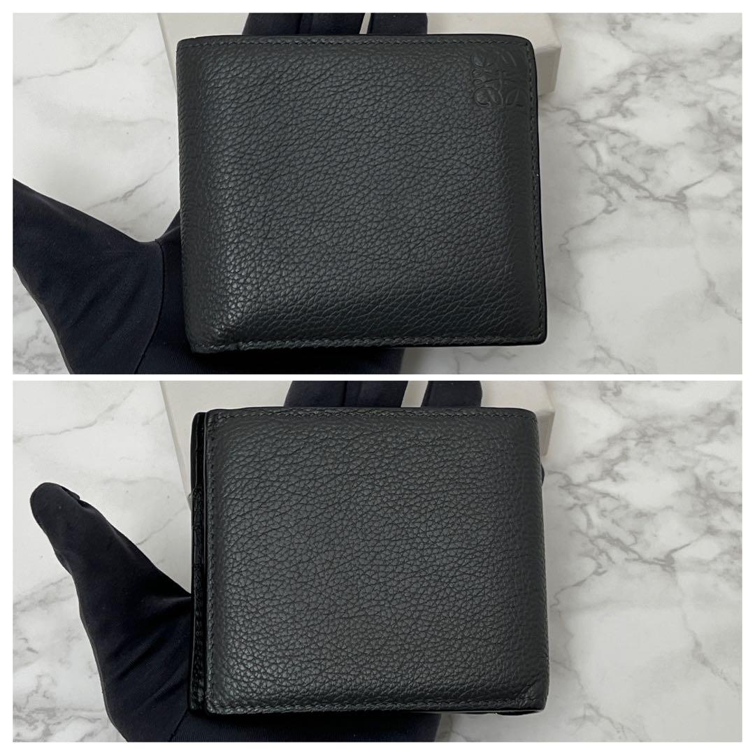 ロエベ バイフォールド ウォレット 折り財布 現行品 グレー LOEWE