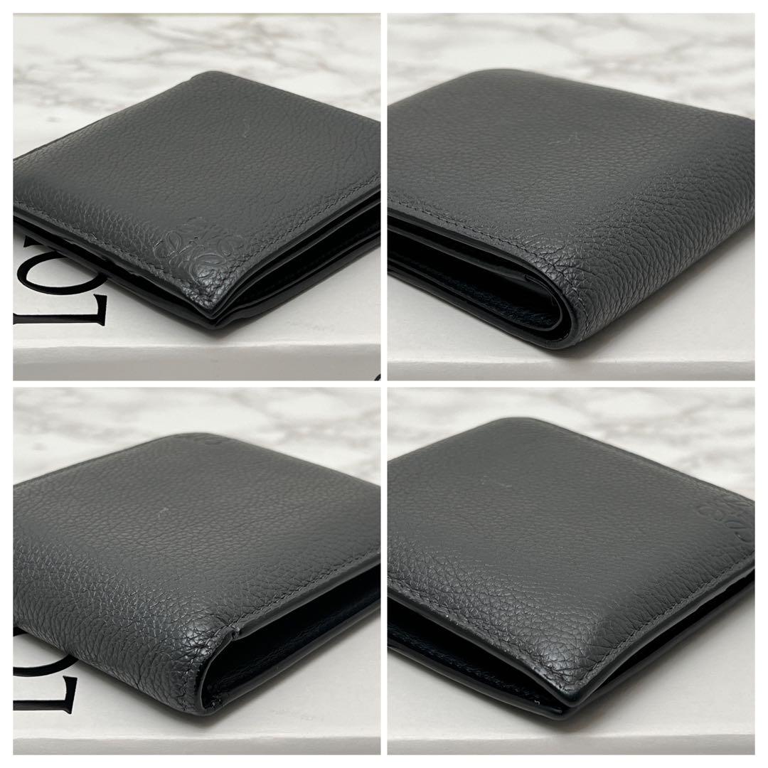 ロエベ バイフォールド ウォレット 折り財布 現行品 グレー LOEWE