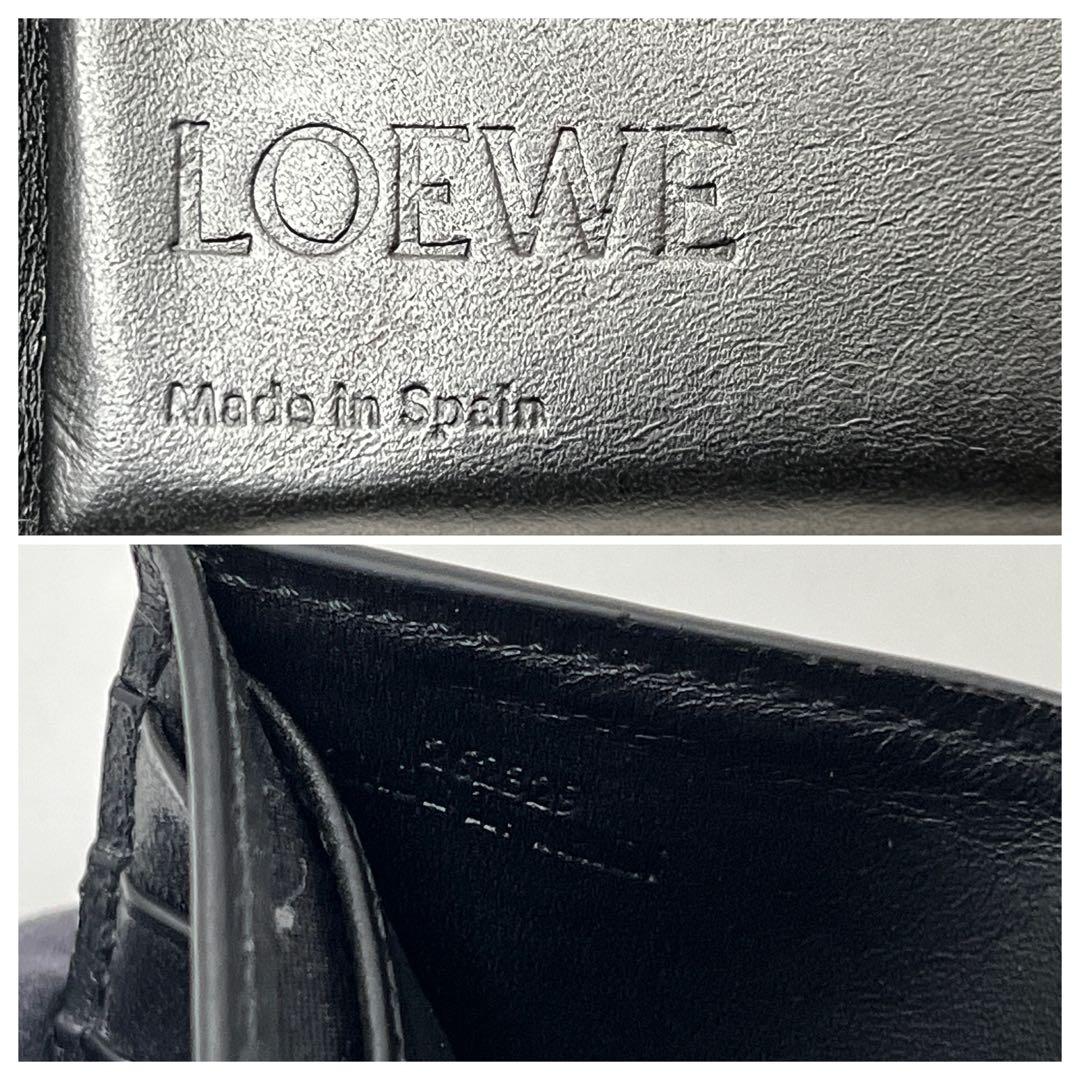ロエベ バイフォールド ウォレット 折り財布 現行品 グレー LOEWE