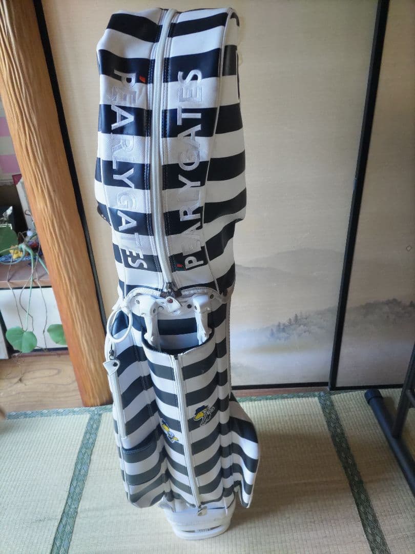 PEARLY GATES ストライプキャディバッグ