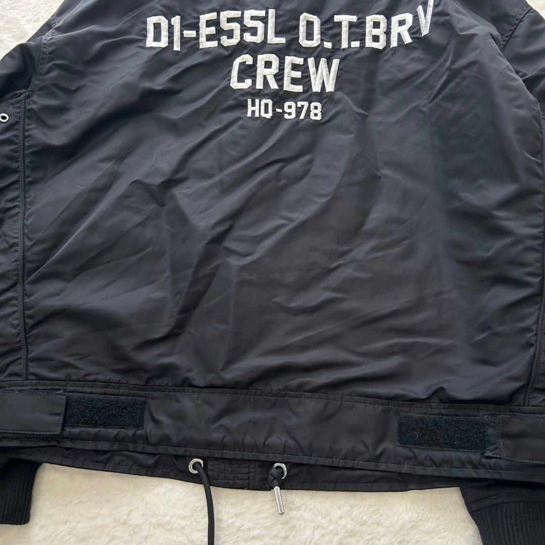【美品】DIESEL MA-1 フライトジャケット ボア ブラック L