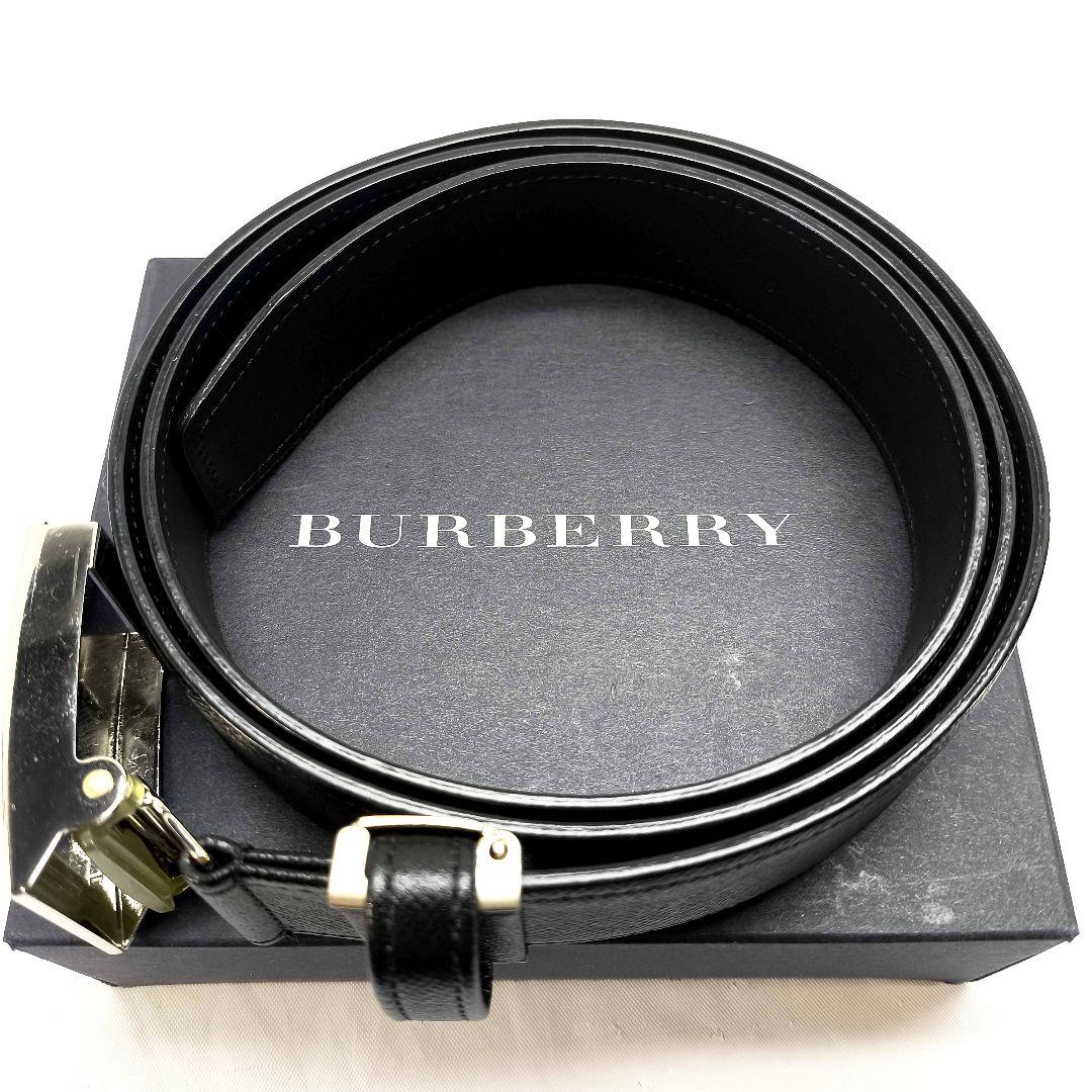新品未使用 バーバリー ベルト メンズ ブラック 調整可 レザー