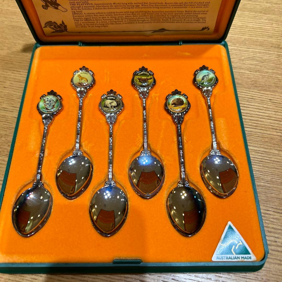オーストラリア　アンティークヴィンテージ　アニマル　ティースプーンレトロ　レア