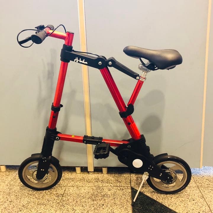 未使用品 【A-BIKE】エーバイク レッド シティサイクル ノーパンクタイヤ