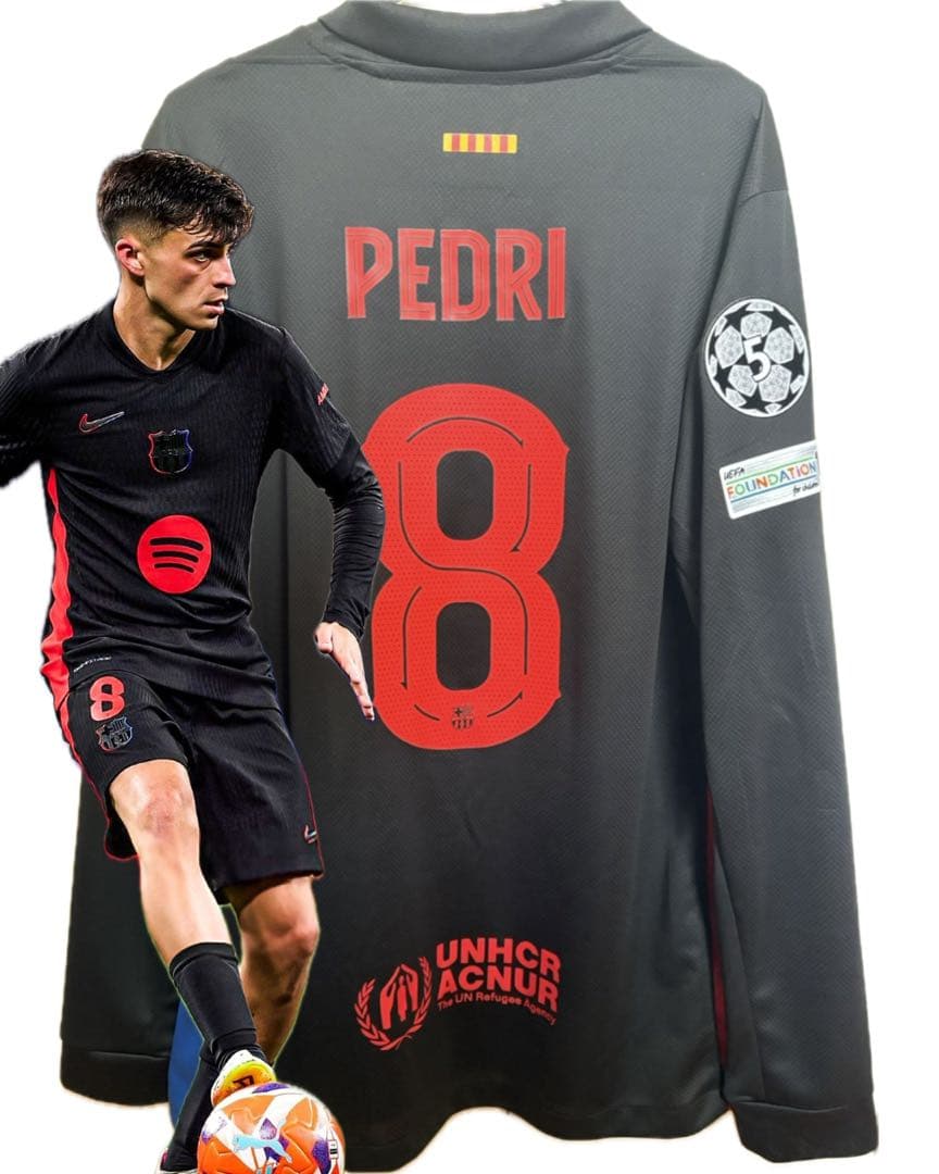 m*r様 【125周年記念】バルセロナ 24/25 アウェイ ペドリ #8 長袖
