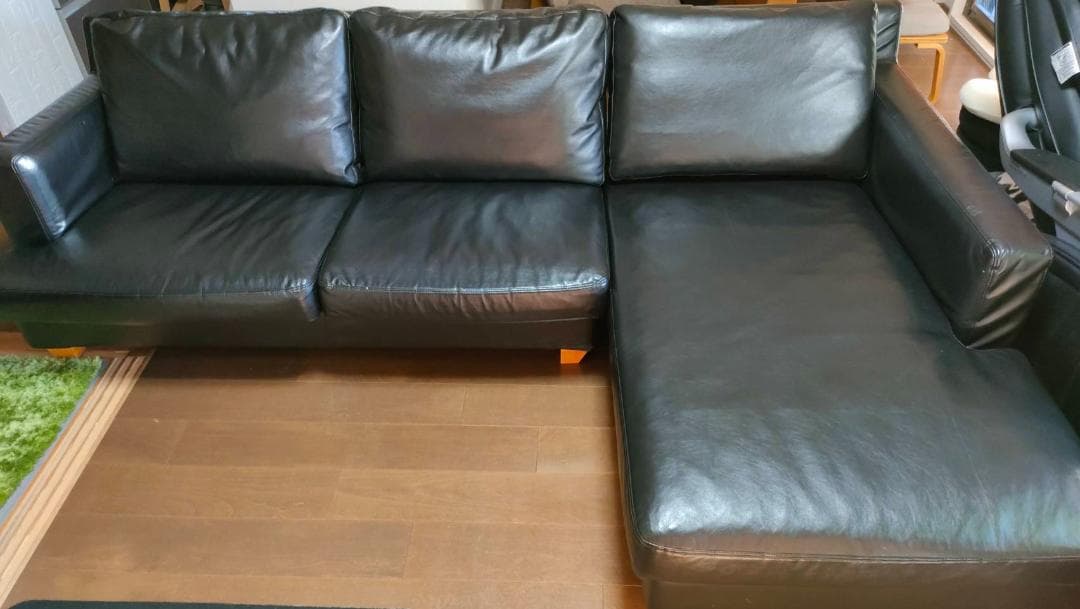 【値下げ中】HUKLA 総革張り仕様 フクラ L字型 カウチソファセット（中古）