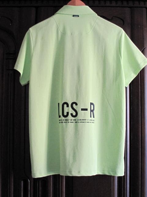 le coq sportif Golf 蛍光グリーン ハーフジップポロシャツ