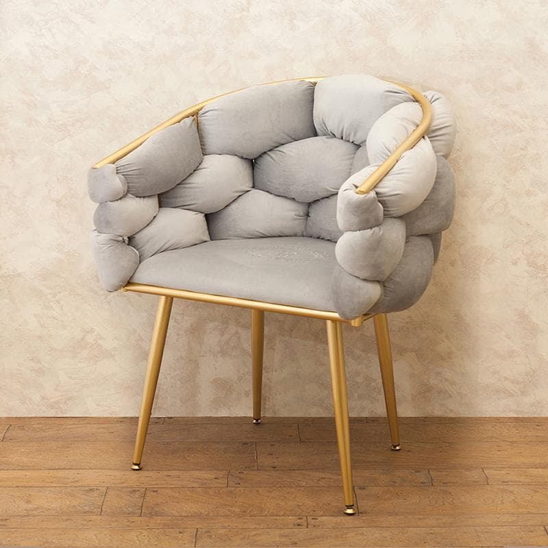 フラッフィーチェア マーヴェラス スツール ベルベット 家具 腰掛 ライトグレー