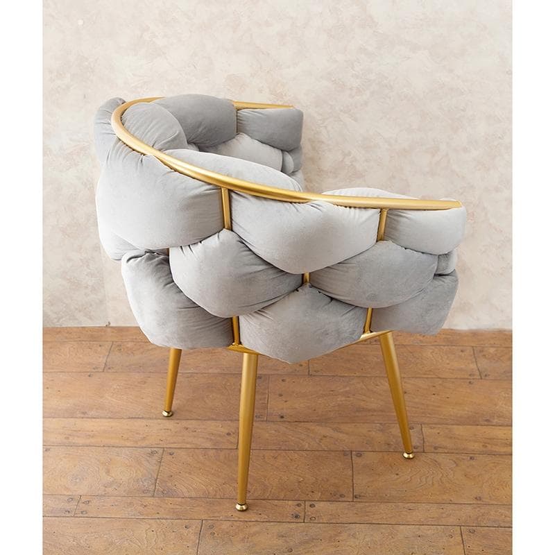 フラッフィーチェア マーヴェラス スツール ベルベット 家具 腰掛 ライトグレー