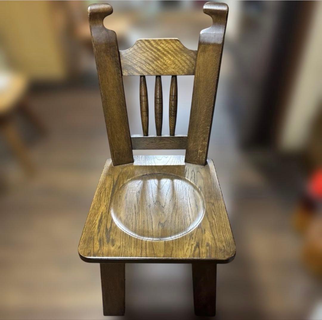 オーク材　レトロ　椅子