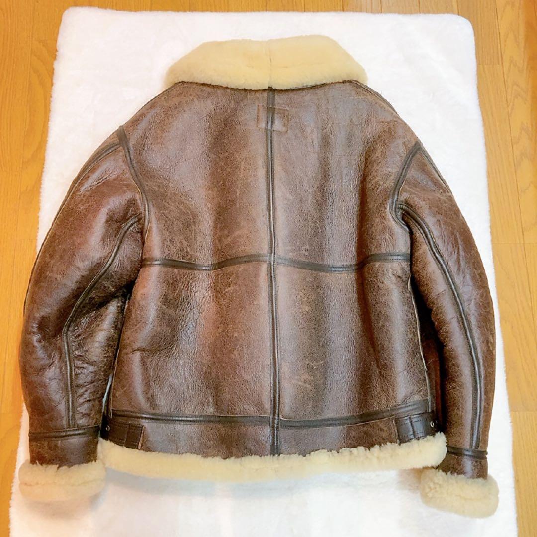 AVIREX B-3 リアルムートン シープスキン L 本革ジャケット