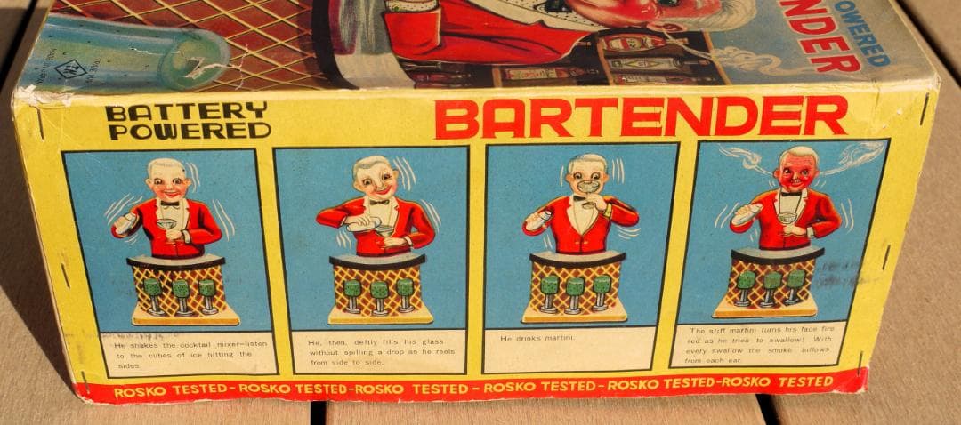 野村トーイ バーテンダー 1950年 箱付 ROSKO ブリキ おもちゃ