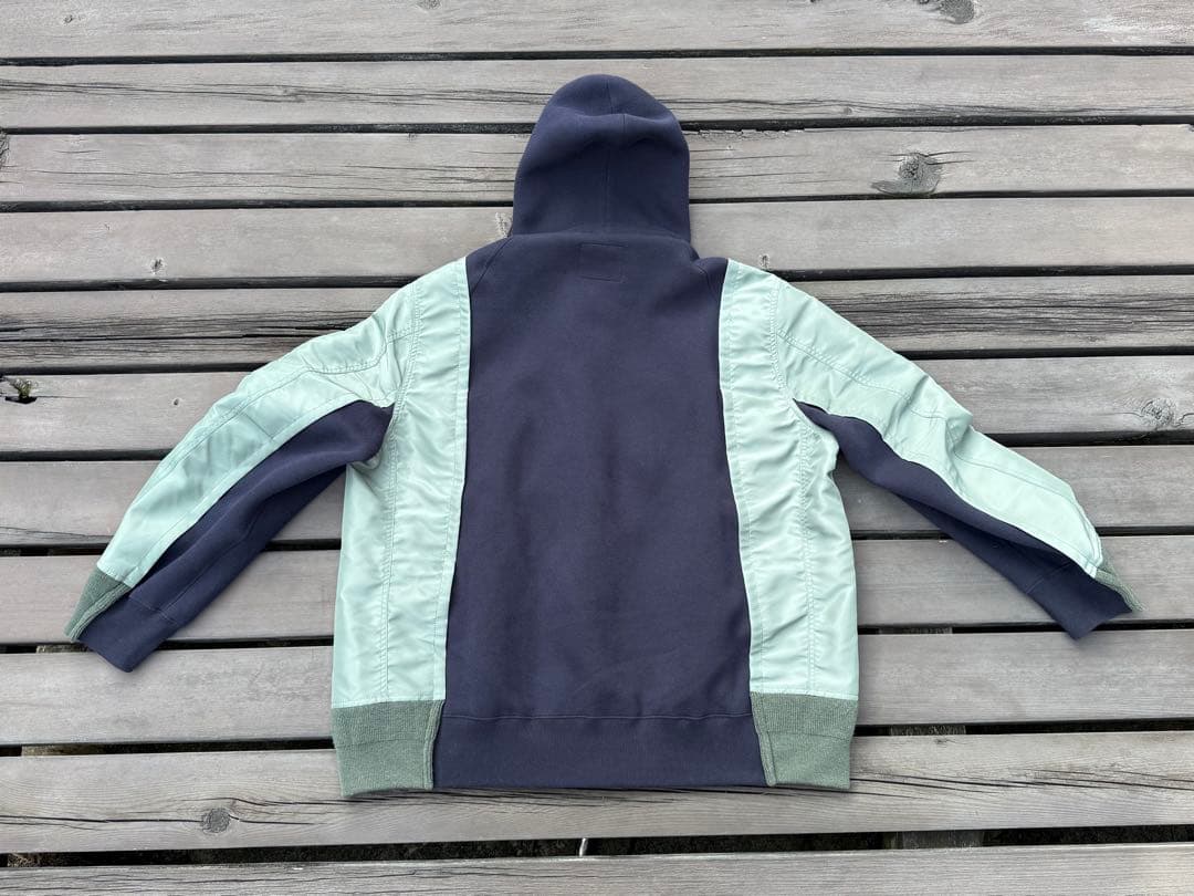 ジャケット・アウター MA-1 Nylon Twill Sleeve Zip-Up Hoodie