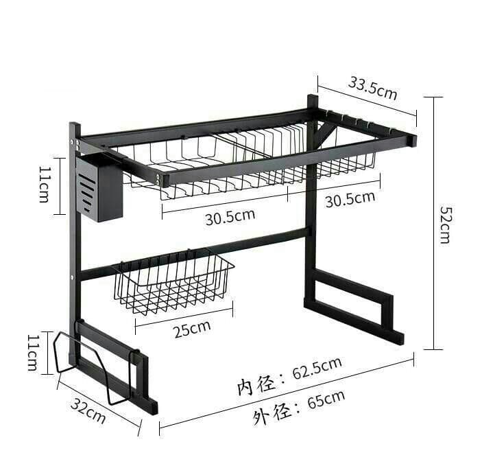 新品 ★食器水切りラック食器乾燥ラックシンク上 水切りかご 収納棚 ステンレ1
