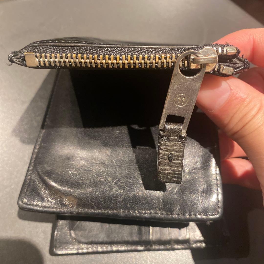 Maison Margiela 黒 レザー 三つ折り財布